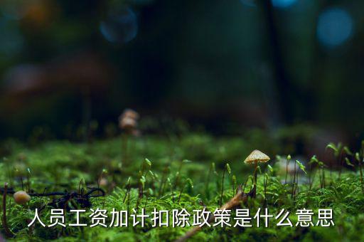 加計扣除有什么條件，人員工資加計扣除政策是什么意思