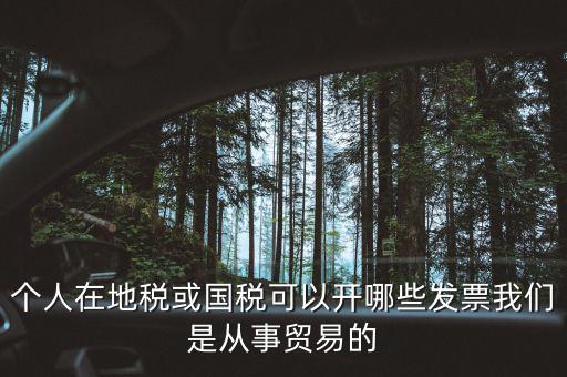 個人能去地稅代開什么票，個人可以去地稅開票嗎每一種行業(yè)都可以嗎哪種稅率最低