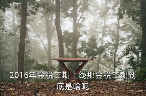 金稅三期具體什么意思，金稅三期是什么意思