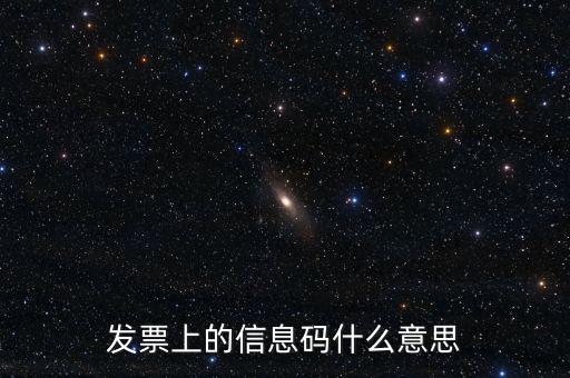 使用新的發(fā)票信息是什么意思，發(fā)票上的信息碼什么意思