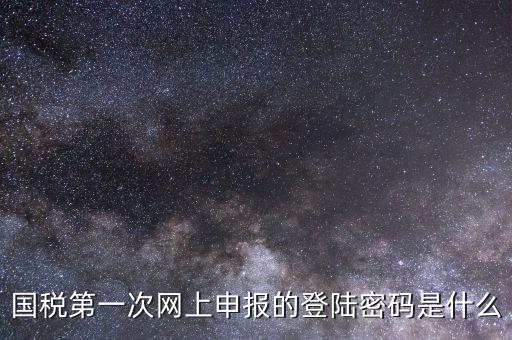 國稅網(wǎng)上登錄密碼是什么，國稅第一次網(wǎng)上申報的登陸密碼是什么
