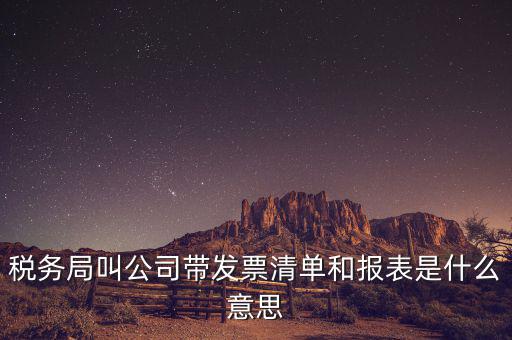發(fā)票清單是什么意思，稅務(wù)局叫公司帶發(fā)票清單和報(bào)表是什么意思