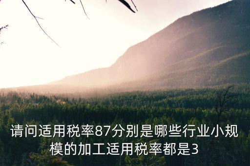 什么叫適用稅率，稅率是什么