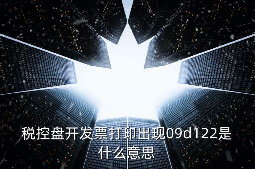 發(fā)票09d121什么意思，稅控盤開發(fā)票打印出現(xiàn)09d122是什么意思