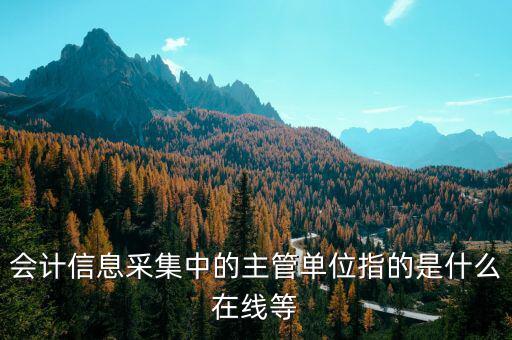 主管征收機(jī)關(guān)填什么，會計(jì)信息采集中的主管單位指的是什么在線等