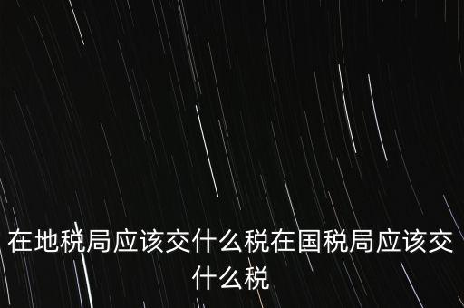 山東地稅交什么稅，現在山東省地稅系統征說稅種有哪些