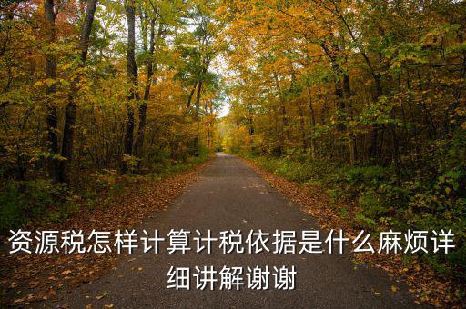 資源稅計(jì)稅依據(jù)是什么，資源稅怎樣計(jì)算計(jì)稅依據(jù)是什么麻煩詳細(xì)講解謝謝