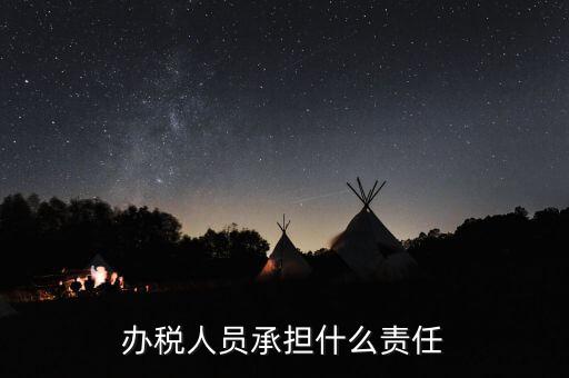 稅務(wù)負責(zé)人有什么責(zé)任，這樣的稅務(wù)辦事人員有責(zé)任嗎
