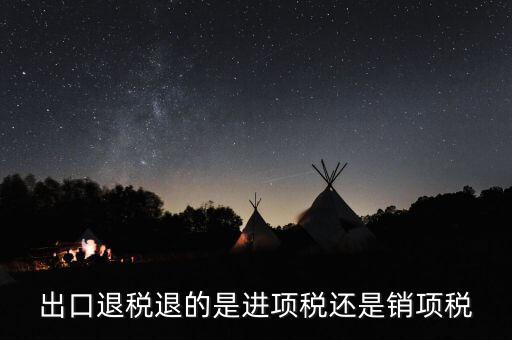 出口退稅退的什么稅，出口退稅退的是進項稅還是銷項稅
