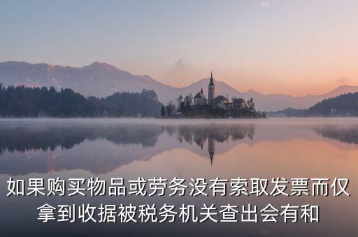 如果購買物品或勞務沒有索取發(fā)票而僅拿到收據(jù)被稅務機關(guān)查出會有和