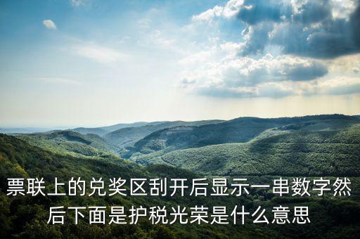 護稅光榮什么意思，為什么我的發(fā)票總是護稅光榮
