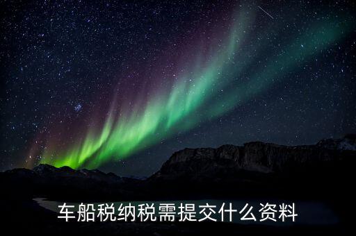 申報(bào)車船稅需要什么資料，去稅務(wù)局繳納車船使用稅需提交什么資料謝謝