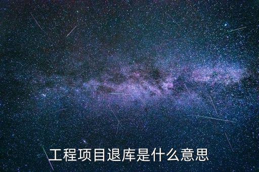 電子退庫(kù)是什么意思，工程項(xiàng)目退庫(kù)是什么意思