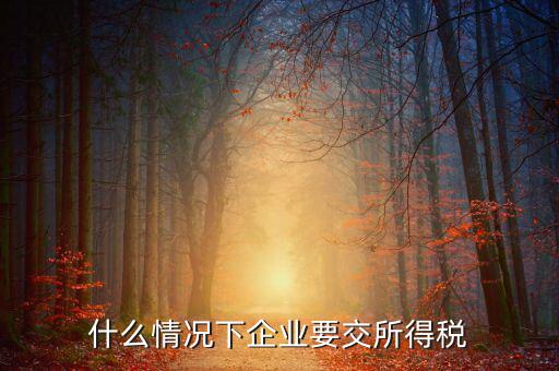 什么情況下預繳企業(yè)所得稅，什么情況下企業(yè)要交所得稅
