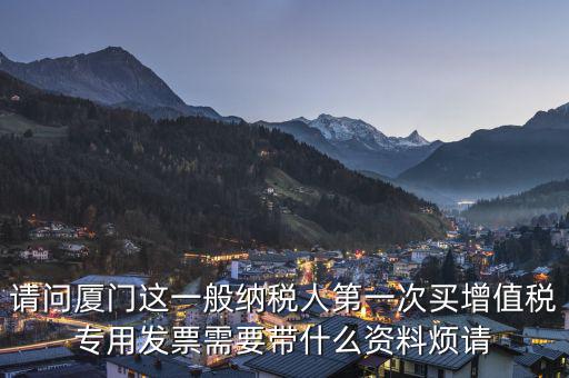 請(qǐng)問(wèn)廈門(mén)這一般納稅人第一次買(mǎi)增值稅專用發(fā)票需要帶什么資料煩請(qǐng)