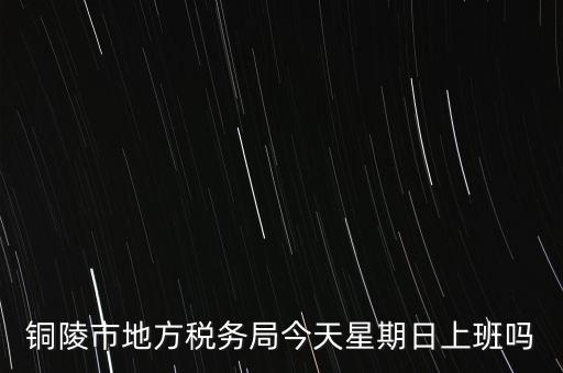 銅陵市地方稅務局今天星期日上班嗎