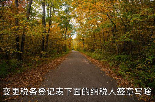 地稅申報納稅人簽章是什么意思，變更稅務登記表下面的納稅人簽章寫啥