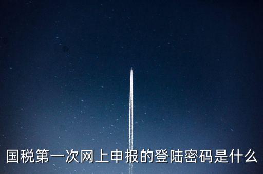 所得稅清算登陸密碼是什么，國稅第一次網(wǎng)上申報的登陸密碼是什么