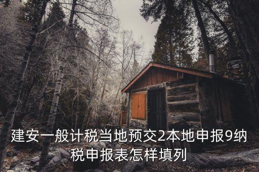 建安一般計稅當?shù)仡A(yù)交2本地申報9納稅申報表怎樣填列