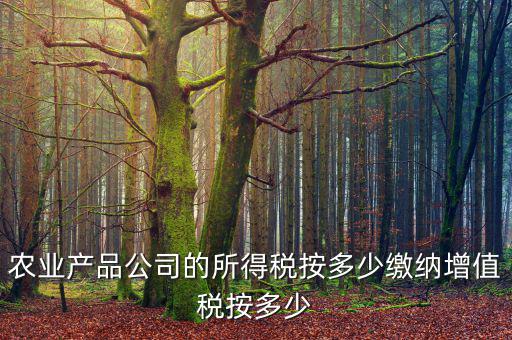 農(nóng)業(yè)公司要交什么稅，江蘇省農(nóng)業(yè)推行公司要交甚么稅