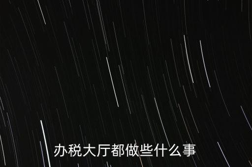 地稅大廳都干什么，辦稅大廳都做些什么事