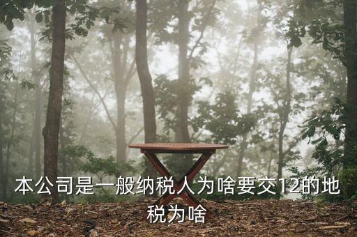 地稅12是什么稅，本公司是一般納稅人為啥要交12的地稅為啥