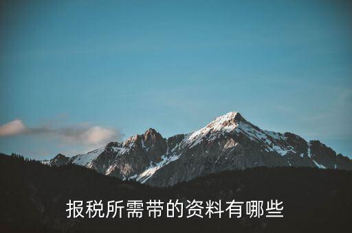 上門報(bào)稅需要帶什么資料，報(bào)稅都要帶啥東西