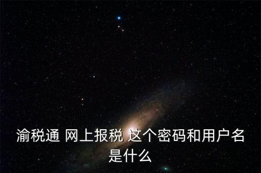 重慶電子稅務(wù)局用戶名是什么，登錄國(guó)稅網(wǎng)上辦稅服務(wù)廳的用戶名和密碼是什么