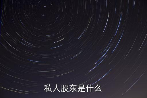 什么是個人股東，什么叫做私人股東啊