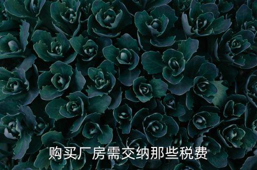 個(gè)人買廠房交什么稅，請(qǐng)問(wèn)在重慶購(gòu)買一手廠房需要交納那些稅費(fèi)具體稅率是多少注
