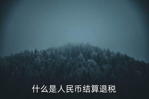 匯算結(jié)算退稅是什么，什么是人民幣結(jié)算退稅