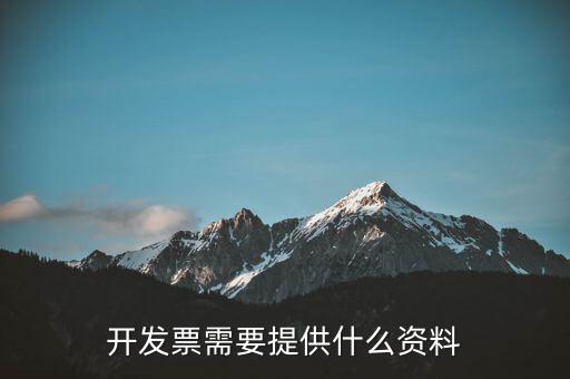 開票時(shí)提供什么資料，請(qǐng)問開發(fā)票需要什么資料