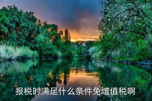 什么情況免征增值稅，哪些屬于免征增值稅