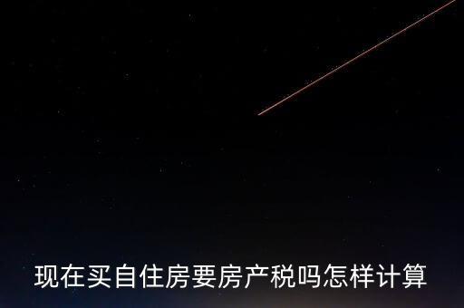 現(xiàn)在買(mǎi)自住房要房產(chǎn)稅嗎怎樣計(jì)算