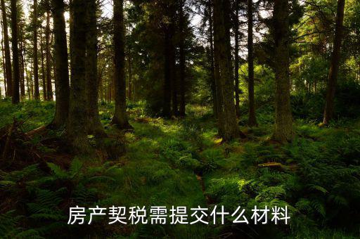 商品房交契稅需要什么材料，買房契稅何時交需要提供哪些材料