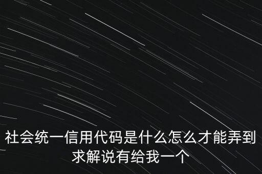 統(tǒng)一社會(huì)信用代碼指什么意思，深圳碼統(tǒng)一社會(huì)信用代碼是什么