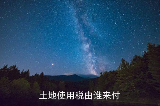 什么公司交土地使用稅，土地使用稅由誰來付