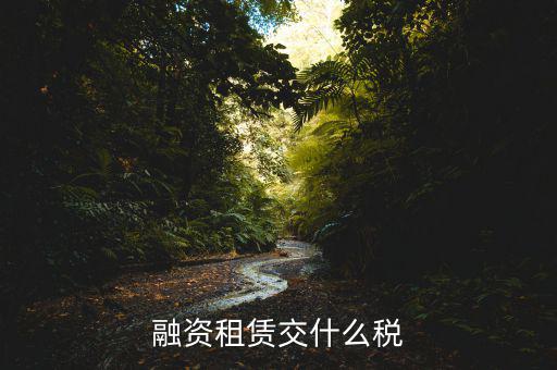 融資租賃繳納什么稅，融資租賃交什么稅