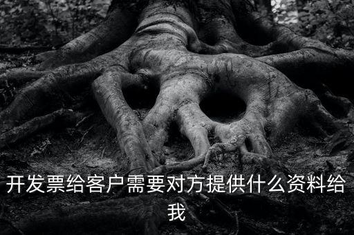 開票需要對(duì)方提供什么資料嗎，開發(fā)票給客戶需要對(duì)方提供什么資料給我