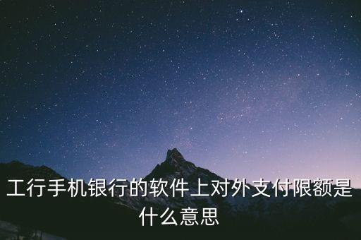 對外支付什么意思，工商銀行支出對外什么意思