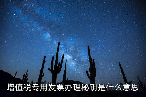 稅務(wù)密鑰是什么意思，增值稅專用發(fā)票辦理秘鑰是什么意思