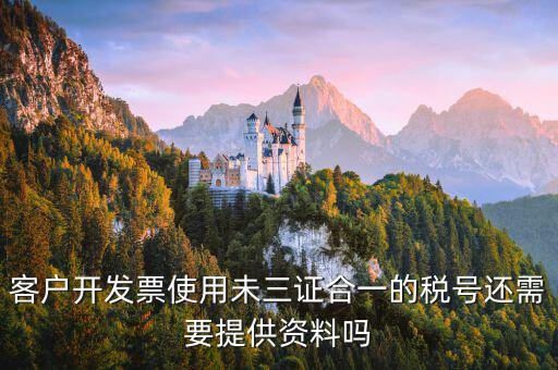 無證合一的稅號(hào)是什么，客戶開發(fā)票使用未三證合一的稅號(hào)還需要提供資料嗎