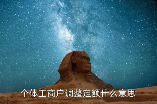 個(gè)體戶定額根據(jù)什么意思，個(gè)體工商戶調(diào)整定額什么意思