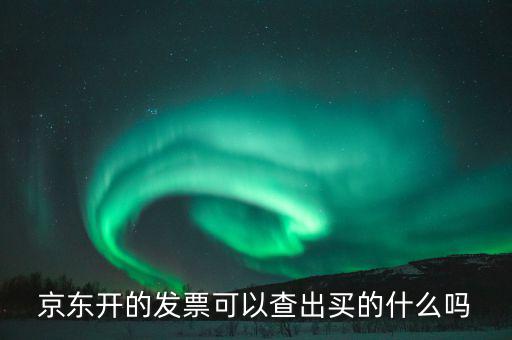 手機(jī)發(fā)票可以查什么東西，京東開的發(fā)票可以查出買的什么嗎