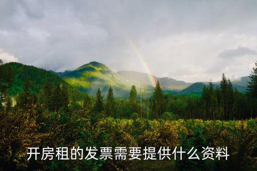 租房發(fā)票需要什么，開房租的發(fā)票需要提供什么資料