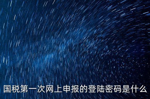國稅網(wǎng)登錄密碼是什么原因，國稅第一次網(wǎng)上申報的登陸密碼是什么
