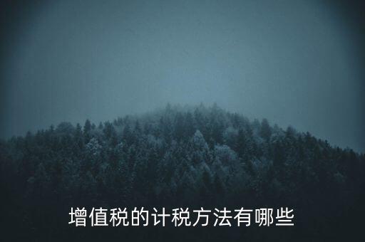 什么是計(jì)稅方式，增值稅的計(jì)稅方法有哪些