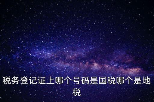 國稅地稅登記號是什么，稅務(wù)登記證上哪個(gè)號碼是國稅哪個(gè)是地稅