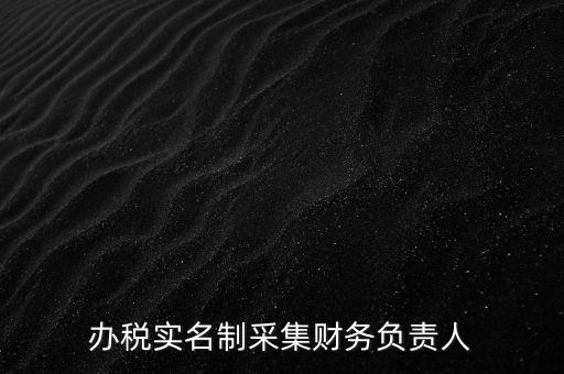 辦稅實名采集是什么，辦稅實名制采集財務(wù)負(fù)責(zé)人
