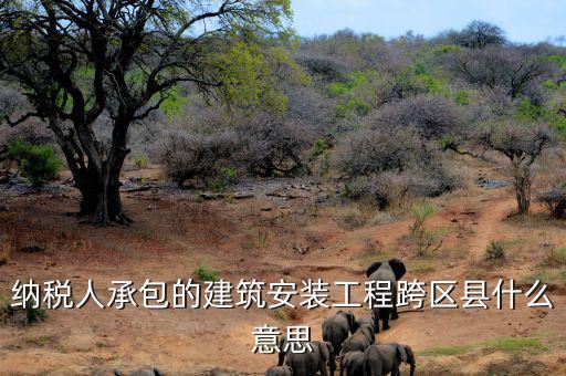 納稅人跨縣 市 區(qū) 是指什么，納稅人承包的建筑安裝工程跨區(qū)縣什么意思